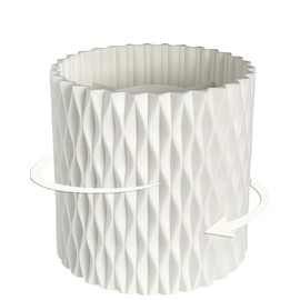 Lebenrich Rotating Pen Holder for Desk, 5 Slots Unique White Desk Organizer Easthetic Desktop Supplies and Accessories for Women Girls, Pencil Cup Caddy for Office Home Art Supply