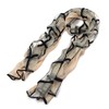 Premium 2-Layer Viscose Plaid Scarf, Beige