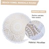 WOONEKY Beach Towel Mandala Round Microfiber Yoga Mat Tapestry Home