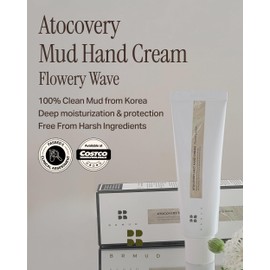 BRMUD Atocovery Mud Hand Cream #Flowery Wave - Moisturizing Perfumed Hand Moisturizer - Non Greasy Lightweight - Itchness Relief with Panthenol and Ceramide, 1.69 fl.oz.