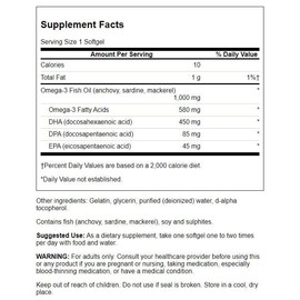 Swanson Super Dpa Fish Oil 1,000 mg 60 Sgels (4 Pack)