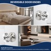 Orger 3 Pack Diamond Glass Door Knobs, Crystal Privacy Door