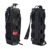 Tactical Molle Water Bottle Pouch, Adjustable Black Laser Cut Water