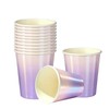 40P Purple Laser Paper Cups,9oz Disposable Tableware Holographic Party Cup