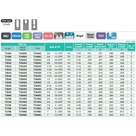 YG1 3/4-10 Spiral Flute Combo Tap T2705S 4 Flute H5 Steam Oxide Multi Purpose