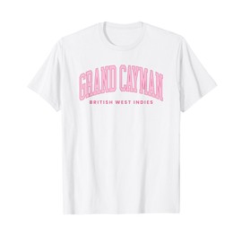 Grand Cayman Islands Summer Retro Preppy Throwback Womens T-Shirt