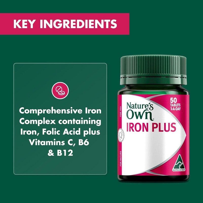 Natures Own Iron Plus 50tab