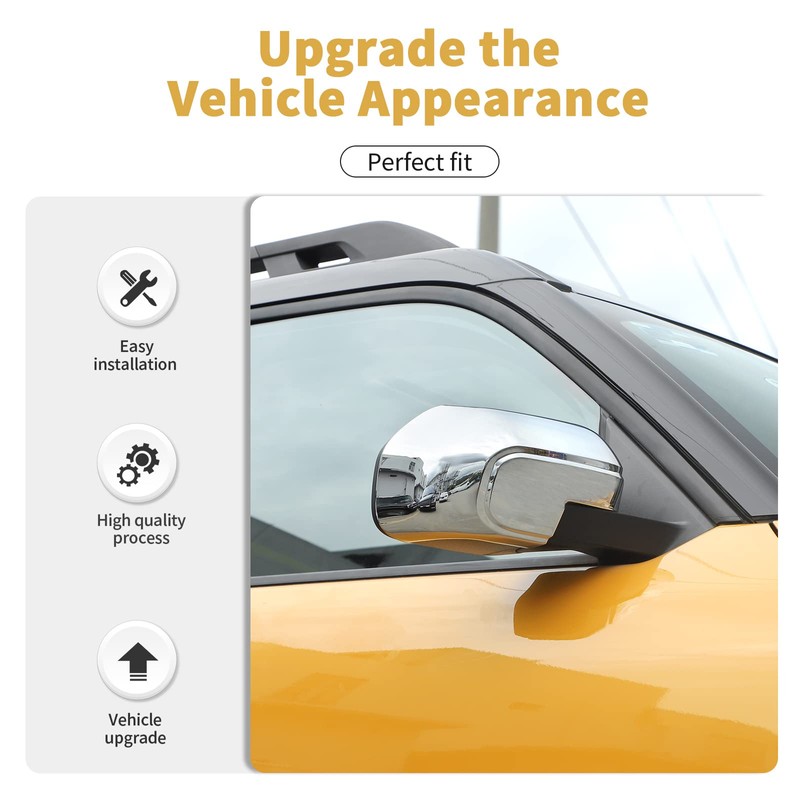 SQQP Side Mirror Cover Protector Trims Compatible with 2021 2022