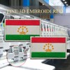 EmWoot 2PCS Asia Tajikistan Flag Patch Embroidered Morale Patch Military