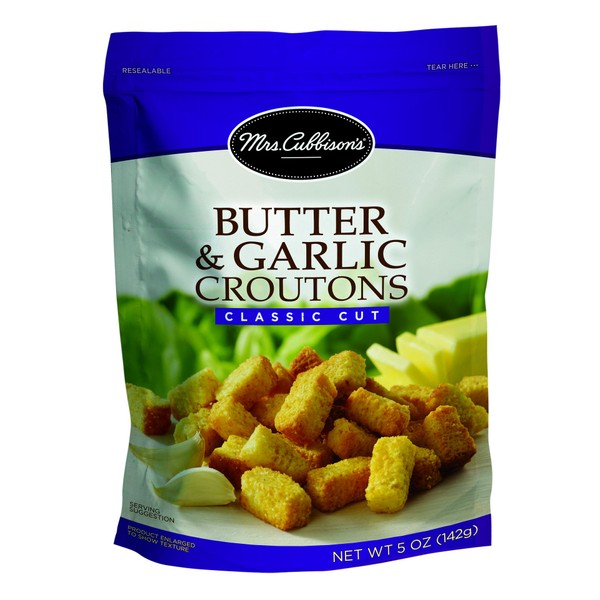 Mrs. Cubbison's Croutons, Butter & Garlic, 5 Ounce (Pack of 9)