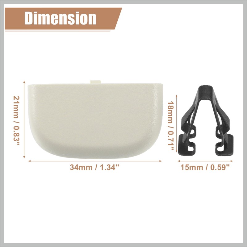 RATCHROLL 2 Set Beige Iron Sun Visor Cap Clip Clip