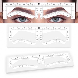 100pcs Airbrush Eyebrow Sticker Precision Brow Mapping Tool Self-adhesive Accurate Eyebrow Stencil for Microblading Brows Shaping (100pcs Type B)