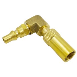 MENSI 1/4" Quick Disconnect Propane Elbow Adapter Fitting Compatible for Stansport, Camp Chef Mountaineer,Eureka Gonzo Camping Stove, (Elbow) Not For Coleman and Griddle