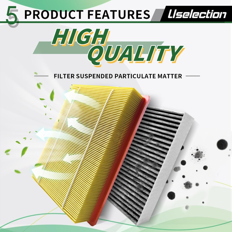 Engine & Cabin Air Filter with Activated Kit for Nissan