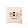 CafePress Peace Love Phlebotomy Tote Bag Natural Canvas Tote Bag,