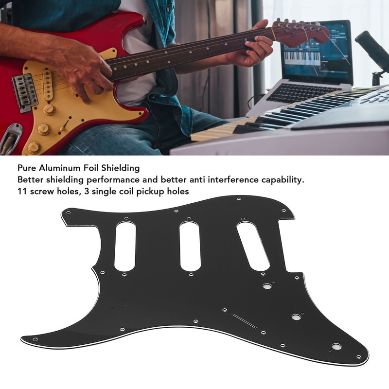 Guitar Pickguard Scratch Plate 11 Holes Left Handed Electric Guitar