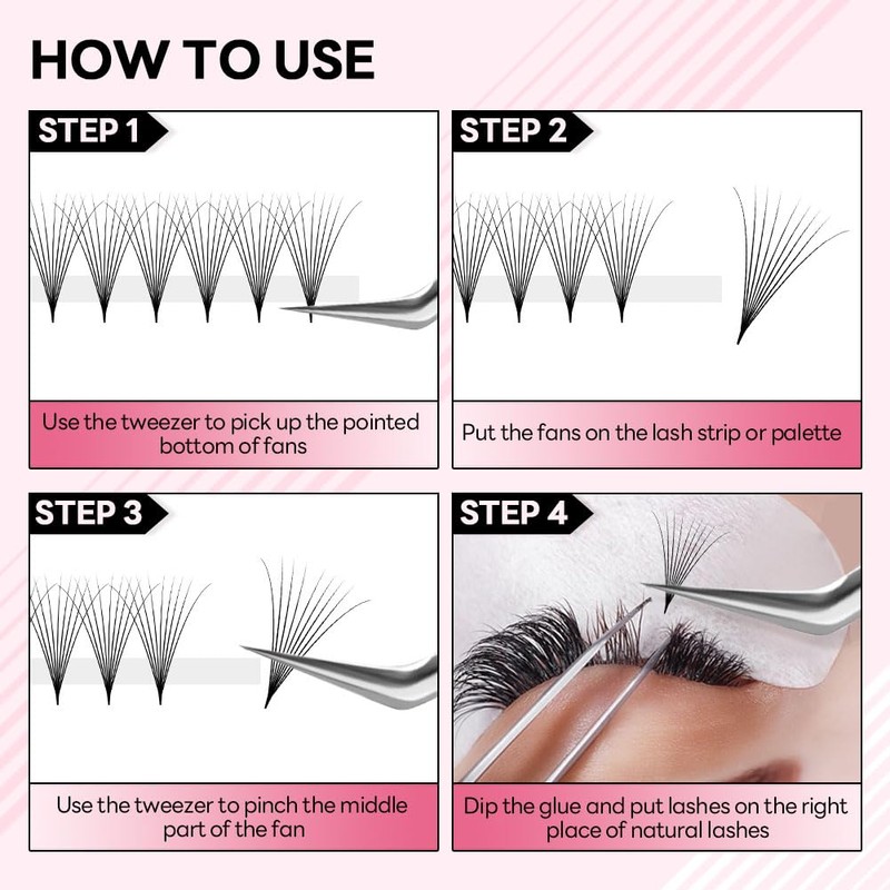 Premade Fans Eyelash Extensions Fan Volume Eyelashes Russian Volume Eyelashes