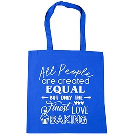 Hippowarehouse All People Are Are Created Equal But Only The Finest Love Baking Tote Shopping Gym Beach Bag 42cm x38cm, 10 litres