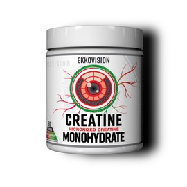Ekkovision Creatine Monohydrate Powder, Micronized, Raspberry Watermelon, Pre & Post Workout Supplement for Men and Women, Energy Support, Easy to Mix in Shakes, Smoothies & Beverages, 50 Servings