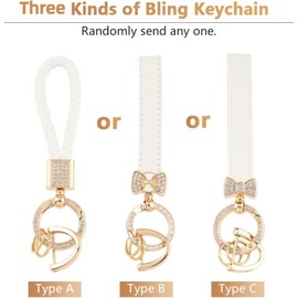 PIFOOG - Funda de llavero para Lexus RX NX ES GS IS LS RC 4 botones TPU blanco funda para llaves con brillantes, llavero de accesorios de coche, protector suave y femenino lindo