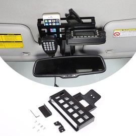 Inner Rearview Mirror Storage Rack Shelf Compatible with Toyota FJ Cruiser 2007-2021, Multifunctional Aluminum Storage Mount Bracket Accessories