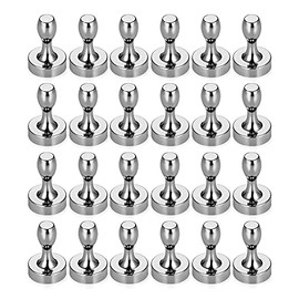 BTLIN Small Fridge Magnets Strong, Mini Metal Magnetic Push Pins for Kitchen Refrigerator Magnetic Board Whiteboard Office 24Pack