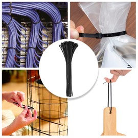 Black Zip Ties 100 Pack 24 Inch Long Cable Ties Heavy Duty, 70lbs Tensile Strenth Plastic Ties Industrial Wire Ties Wraps Cable Zipties Black Tie Straps for Gardening,Home,Office