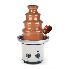 SNKOURIN Chocolate Fountain,2lb Capacity,Easy to Assemble 4-Tier Stainless Steel Chocolate Fondue Fountain for Nacho Cheese,BBQ Sauce,Liqueur,Baby Showers,Weddings,Birthday Parties