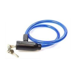 Paulstore Steel spiral cable bicycle bike lock 2 keys cycle chain PVC non scrachable sleve (Blue)