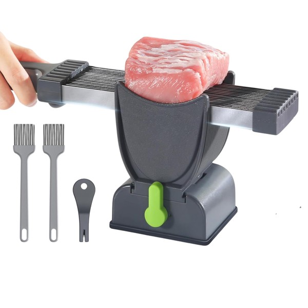 Manual Meat Slicer with Cleaver – Stainless Steel Meat Cutter