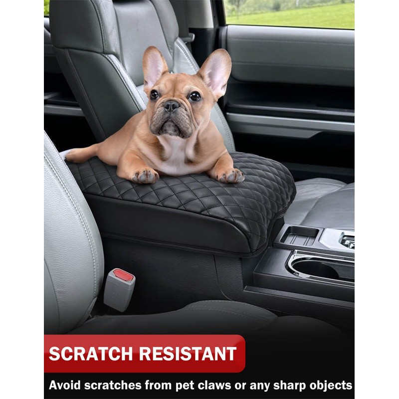 KBH Center Console Cover for Toyota Tundra 2014-2021, Vinyl Leather