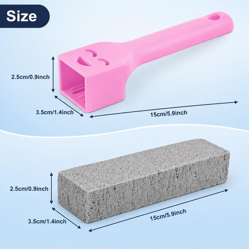 Pumice Stone Toilet Bowl Cleaner with Long Handle, 1 Pc
