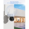 SANNCE PT Camera 2K, Wireless Security Cam 3MP, 350° Horizontal