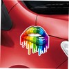 iplusmile Car Decor Stickers 3pcs Rainbow Lips Automotive Sticker Easy