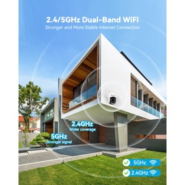 Jennov 5MP Wireless Security Camera System – Add-On Outdoor/Indoor Camera (Outlet-Powered)，Night Vision, Motion Detection, IP66 Weatherproof, No Subscription Required，Only Work with P48 System