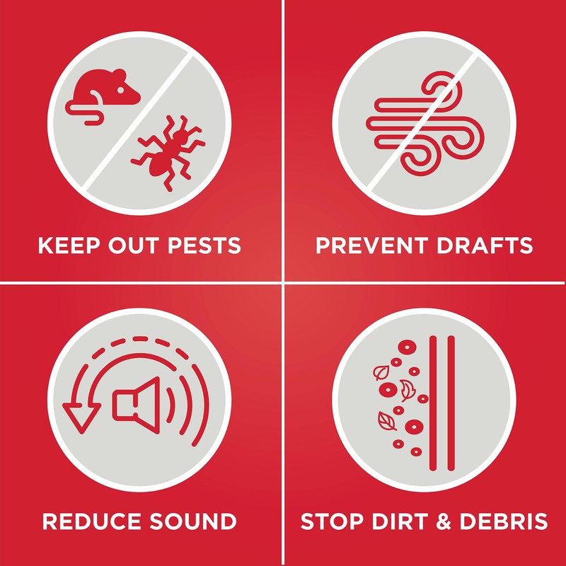 M-D Building Products Vinyl Cinch® U-Shape Door Bottom Seal, Slide-On