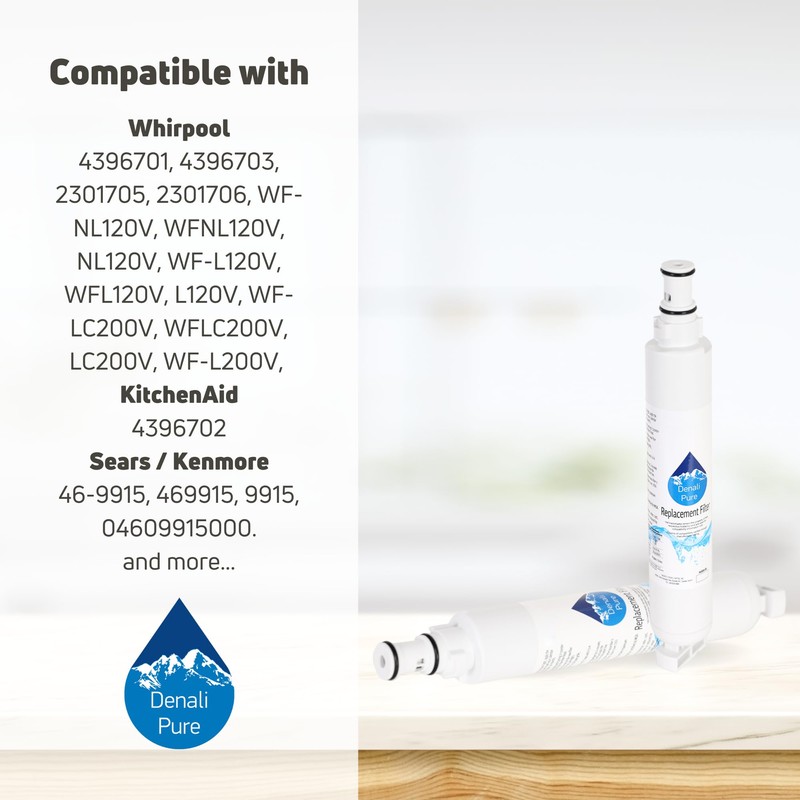 2-Pack Replacement for Whirlpool GT1SHTXMT04 Refrigerator Water Filter - Compatible
