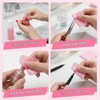 Celulosa para Uñas sin Pelusa, 200Pcs Almohadillas para Limpiar Uñas,