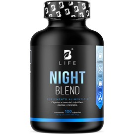 B Life Night Blend Mezcla con Adatógenos y L-Teanina 100 cápsulas