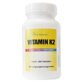 Vitamin K2-200μg - 180 Tablets - Natural Menaquinon MK-7 Suitable for Vegetarians and Vegans