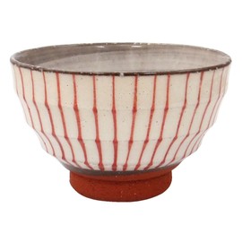 Hasami ware Happy, Army Type Kilns 赤土 Thousand Muscle Rice Bowl Red 52098 