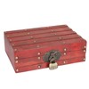 Antique Storage Box with Lock Wooden Document Box for Cosmetic