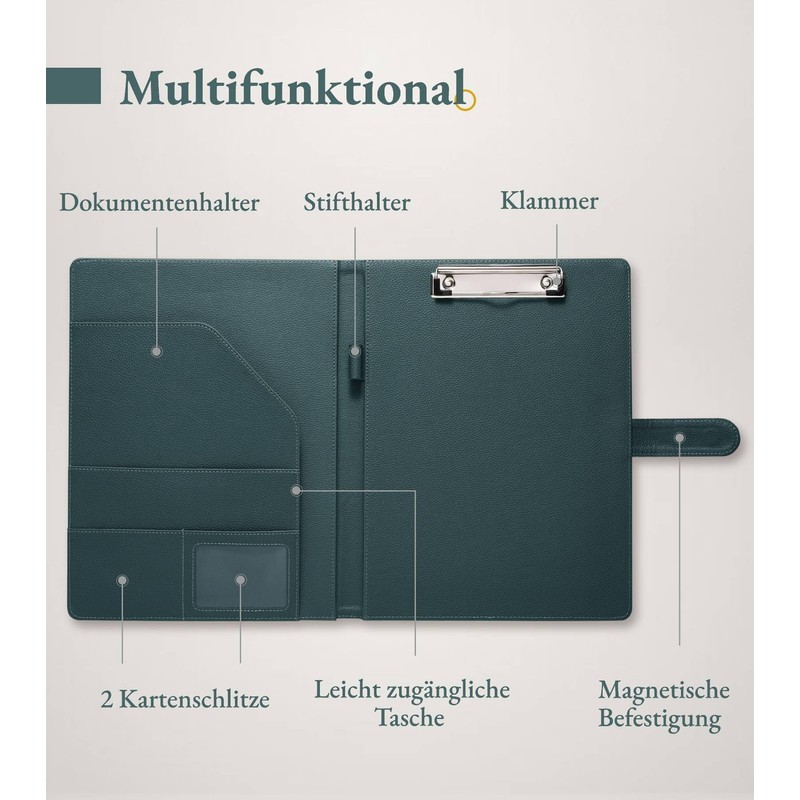 Mymazn Clipboard A4 with Lid, Folder A4 Writing Case Clipboard