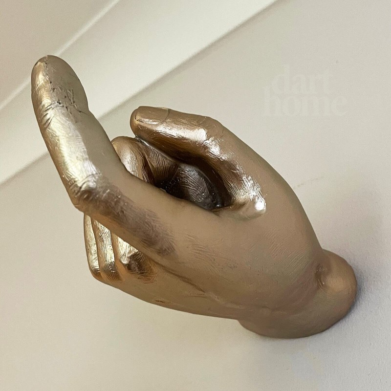 Darthome Hand Wall Decoration Champagne Gold Resin Come Here Finger