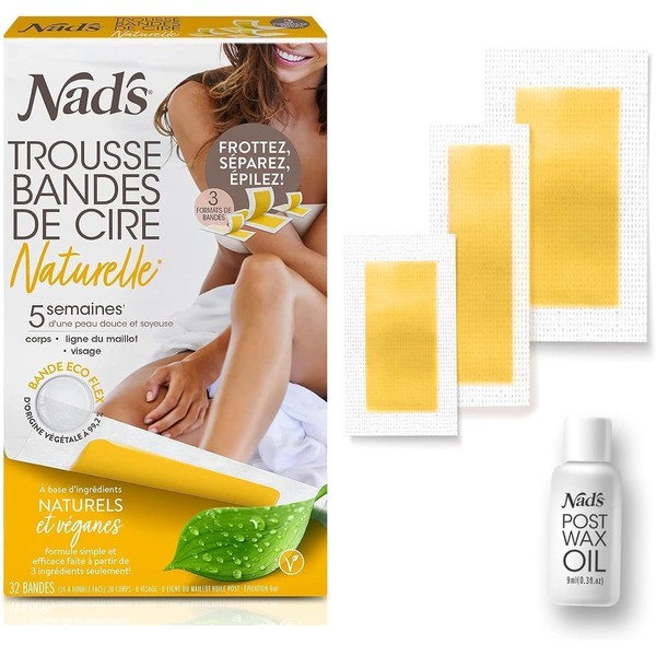 Set of natural wax ribbons