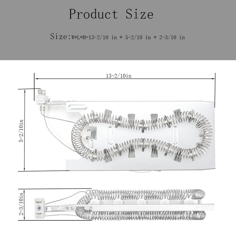 Heating Element Kit for Maytag (Bravos) Dryer MEDB765FW0, MEDB765FC0, MEDB835DW4,