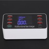 8-Ports Intelligent Charging Station LED Display Digital QC3.0 PD 60W