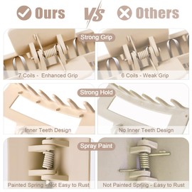 TOCESS Hair Claw Clips for Women - 8PK Large Neutral Matte Square Jumbo Hair Clips for Thick, Thin, Long, Short, Curly Hair Girls, Big Jaw Clip Set for Daily Use (Cream Beige)