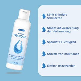 Emergency burn gel for burns 125 ml - cooling burn gel for burn injuries, gel for burns, burn ointment, burn ointment, burn wound gel