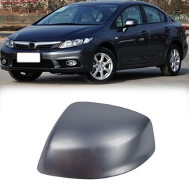 Left Driver Side Rearview Mirror Cap Cover For Honda Civic 2012 2013 2014 2015 76251-TR0-A01 (Dark Silver, Left)